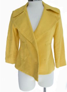 smythe les vestes linen yellow blazer jacket 4
