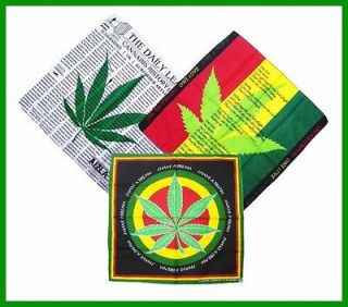 Bandana Marijuana Hemp HEMP CANNABIS Headwrap Headband Scarf MARIHUANA