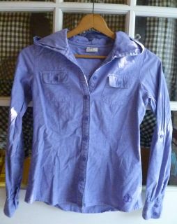Ezekiel PacSun Tillys Blue Chambray Denim Jean Button Down Shirt 