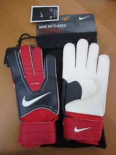 nike gk classic soccer goalkeeper gloves new black red 8
