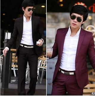 new mens fashion stylish slim fit one button suit j04