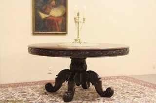 Tobey Chicago 4 10 Antique 1900 Round Dining or Breakfast Table