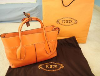 authentic tods d bag styling 2 manici satchel tote handbag