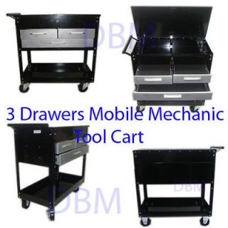 mobile mechanic tool service cart 3 drawers tool rack time