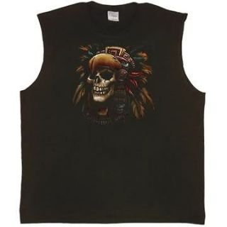 aztec warrior skull tank top sleeveless muscle t shirt more