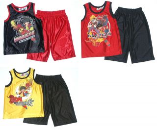 New BAKUGAN Boys 2 Piece Outfit Graphic Tank Top & Shorts Size S 6 7