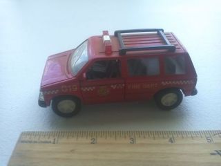 toy pull back red fire dept truck diecast 8921 time