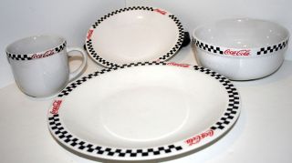 gibson housewares coca cola place setting 4 pieces time left
