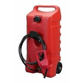 14 gallon portable fuel gas tank caddy transfer pump time