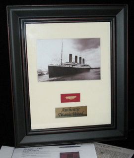 Newly listed Authentic Titanic Wreck Wood Framed Piece   White Star 