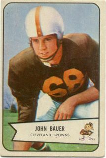 1954 Bowman Football # 84 SP John Bauer Cleveland Browns EX H/B $ 