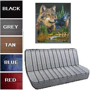 grey wolves bench sm truck rear new seat cover pp