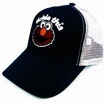Sesame Street Elmo Mens Blue/White Adjustable Trucker Cap/Hat