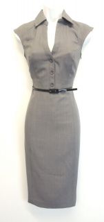 New Ladies VTG 1950’s style Grey Pin up Work Office Pencil Wiggle 