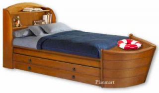 children s boat with trundle bed woodworking plans time left