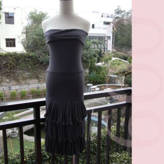 tsumori chisato grey stretchy tubetop dress skirt 2 s m