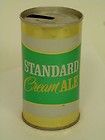 Rare 1965 Standard Cream Ale early ring top can A1+ Tavern Trove