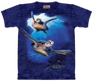 the mountain blue sea turtles turtle t shirt youth size s