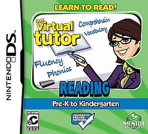 My Virtual Tutor Reading    Pre K to Kindergarten Nintendo DS, 2009 