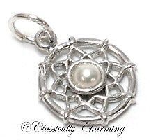 sterling silver dreamcatcher birthstone june charm from united kingdom 