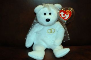 ty beanie babies retired mrs the bride bear time left