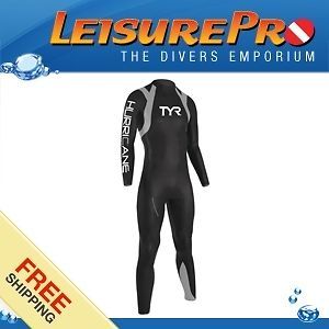 TYR Mens Hurricane Long Sleeve Wetsuit Category 1, Black, 2X Large
