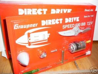 Newly listed DIRECT DRIVE SPEED 600 BB 7.2V   GRAUPNER # 1163