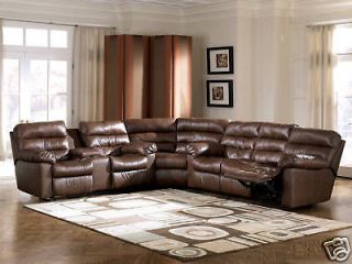 CURTIS   MODERN GENUINE LEATHER RECLINER SOFA COUCH SECTIONAL SET 