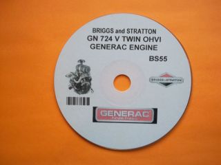 Briggs and Stratton GN724 V Twin OHVI Generac Engine Service Manual BS 