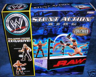   DOWN WWE STUNT ACTION RING EXCLUSIVE UNDERTAKER KURT ANGLE TNA WWF ECW