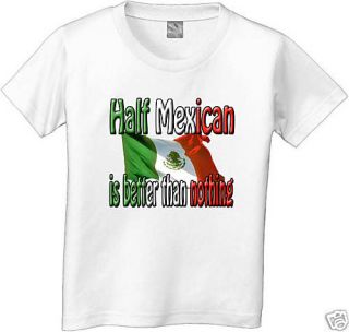 half mexican custom kids t shirt mexico