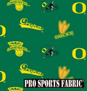 University of Oregon Ducks OR45 100% NCAA Licensed Cotton Fabric 