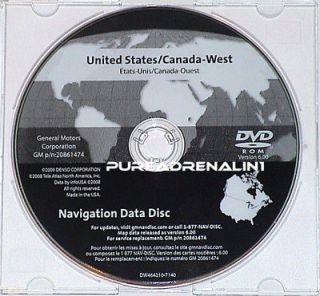   2011 CADILLAC STS V NAVIGATION MAP DISC CD DVD CANADA WEST COAST 6.00
