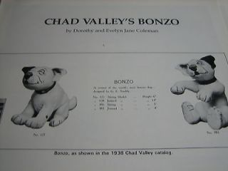 4pg chad valley bonzo toy dog article dortothy evelyn coleman b1 time 