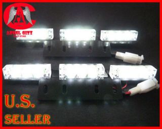 18 LED Emergency Vehicle Strobe Lights/Lightbars for Deck Dash Grille 
