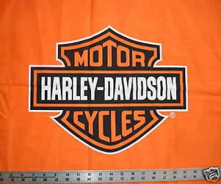 Newly listed Orange Shield Logo HARLEY DAVIDSON Quilt Fabric fq