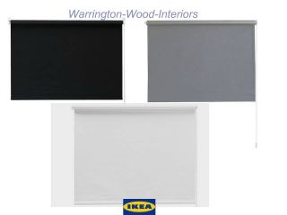 IKEA TUPPLUR BLACK OUT BLIND   GREY WHITE & BLACK   3 LARGE WIDTHS 