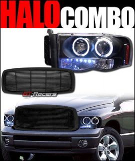   PROJECTOR HEAD LIGHT SIGNAL+FRONT HOOD GRILL GRILLE H 2002 2005 RAM