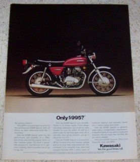 1976 ad Kawasaki KZ400 Special motorcycles   Lets the Good Times Roll 