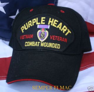 purple heart vietnam veteran hat us army air force wow