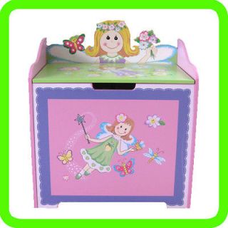   paint Bright Color Girl Fairy Storage Box/Bench Kids Room Furniture
