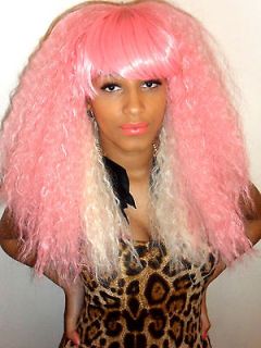 Super big blonde curly afro voluminous heat resistant safe Nicki Minaj 