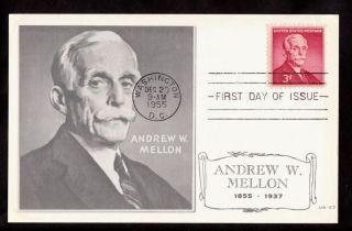 1955 stamp first day of issue andrew w.mellon washington d.c.cancel 