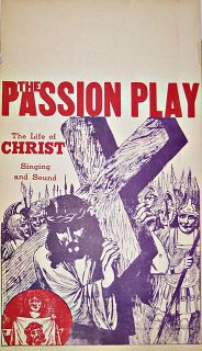 THE PASSION PLAY (1940S) LIFE OF CHRIST * MINI WINDOW CARD
