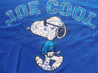 Mens T Shirt snoopy joe cool peanuts art blue size sz xL large
