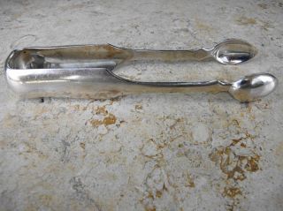 antique fraget norblin silverplated sugar tongs signed from israel 