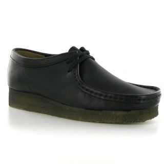 clarks wallabee black leather womens shoes more options shoe size