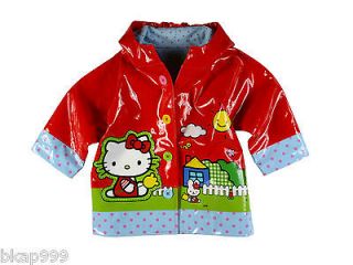 NWT Western Chief Kid Hello Kitty Scenic Waterproof Red Rain Coat 