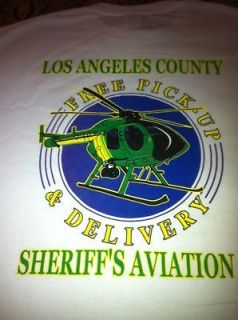 lasd los angeles police air support t shirt sheriff xxl