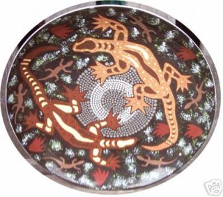 franklin mint westminster aboriginal art lizard plate from australia 